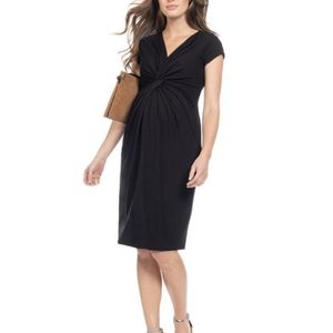 Seraphine Black Twist Maternity Dress